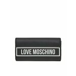Denarnica Love Moschino ženski, črna barva - črna. Velika denarnica iz kolekcije Love Moschino. Model izdelan iz ekološkega usnja. Model je enostaven za čiščenje in vzdrževanje.