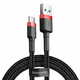 BASEUS Cafule kabel USB / USB Type-C QC 3.0 1m, črna/rdeč