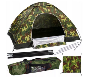 WEBHIDDENBRAND Turistični šotor za 4 osebe kamuflažni 2 x 2