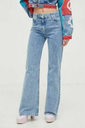 Kavbojke Moschino Jeans ženski - modra. Kavbojke iz kolekcije Moschino Jeans flare kroja