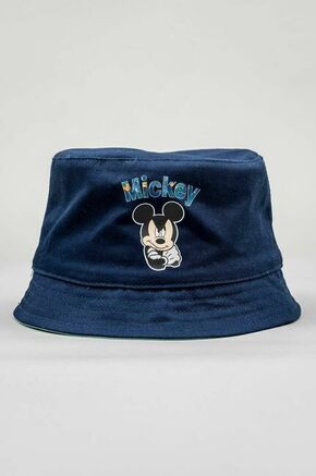Obojestranska bombažna otroška kapa zippy x Disney mornarsko modra barva - mornarsko modra. Otroški klobuk iz kolekcije zippy. Model z ozkim robom