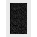 Bombažna brisača Guess črna barva - črna. Velika brisača iz kolekcije Guess. Model izdelan iz vzorčastega materiala.