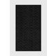 Bombažna brisača Guess črna barva - črna. Velika brisača iz kolekcije Guess. Model izdelan iz vzorčastega materiala.