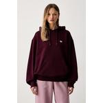 adidas Originals pulover s kapuco ženski z bombažem Essentials bordo KT2274