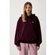 adidas Originals pulover s kapuco ženski z bombažem Essentials bordo KT2274