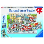 Ravensburger sestavljanka Gasilci, 2 x 24 delov