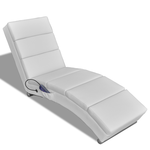 vidaXL Električni masažni stol s funkcionalnim naslonjalom, Bel