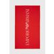 Bombažna brisača Emporio Armani Underwear rdeča barva - rdeča. Velika brisača iz kolekcije Emporio Armani Underwear. Model izdelan iz vzorčastega materiala.