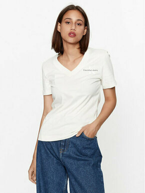 Calvin Klein Jeans Majica J20J221429 Écru Regular Fit