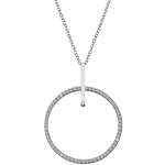 Hot Diamonds Srebrna ogrlica s pravim diamantom Flora DP717 (veriga, obesek) srebro 925/1000
