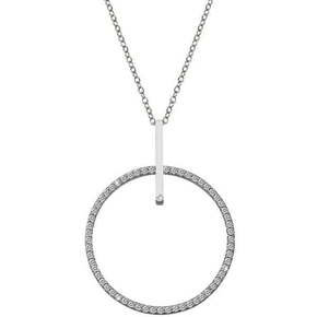 Hot Diamonds Srebrna ogrlica s pravim diamantom Flora DP717 (veriga