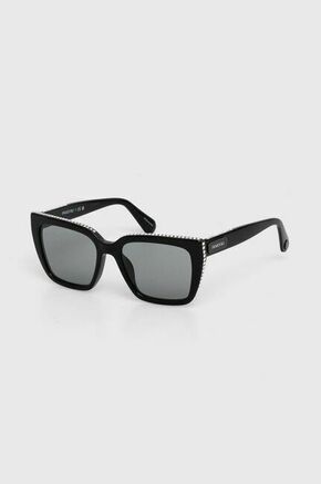 Sončna očala Swarovski 5679551 ORBITA črna barva - črna. Sončna očala iz kolekcije Swarovski. Model z enobarvnimi stekli in okvirji iz kristalov Swarovski. Ima filter UV 400.