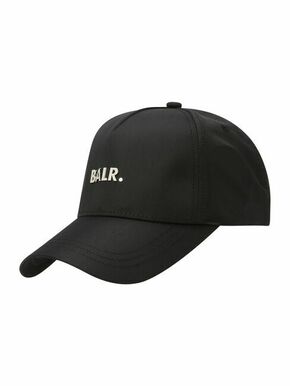 Kapa s šiltom BALR črna barva - črna. Kapa s šiltom vrste baseball iz kolekcije BALR. Model izdelan iz materiala z nalepko.