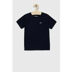 Otroški t-shirt Lacoste - mornarsko modra. Otroški T-shirt iz kolekcije Lacoste. Model izdelan iz rahlo elastične pletenine.