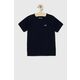 Otroški t-shirt Lacoste - mornarsko modra. Otroški T-shirt iz kolekcije Lacoste. Model izdelan iz rahlo elastične pletenine.