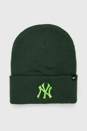Kapa 47brand MLB New York Yankees zelena barva - zelena. Kapa iz kolekcije 47brand. Model izdelan iz debele pletenine.
