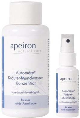 "Apeiron Auromère zeliščna ustna voda + spre - 1 set"