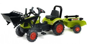 Pedalni traktor FALK 2040AM Claas Arion 410 z nakladalnikom in stranskim tirom