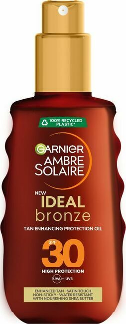 Garnier Ambre Solaire Ideal Bronze vodoodporna zaščita pred soncem za telo za vse tipe kože 150 ml