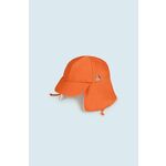 Otroška baseball kapa Mayoral oranžna barva - oranžna. Otroška kapa s šiltom vrste baseball iz kolekcije Mayoral. Model izdelan iz tkanine s potiskom.
