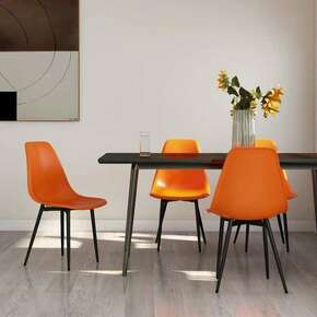 Greatstore Jedilni stoli 4 kosi oranžne barve PP