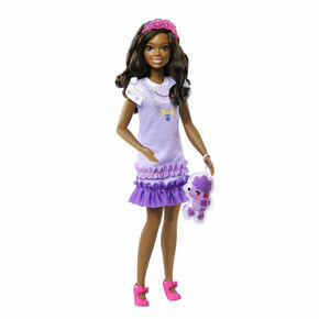 Mattel Barbie Moja prva lutka Barbie - Črna s pudlom HLL18