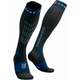 Compressport Alpine Ski Full Socks Black/Estate Blue T1 Tekaške nogavice