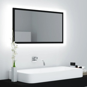 Shumee LED kopalniško ogledalo črno 80x8