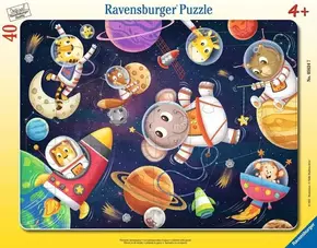 WEBHIDDENBRAND RAVENSBURGER Puzzle Živali v vesolju 40 kosov