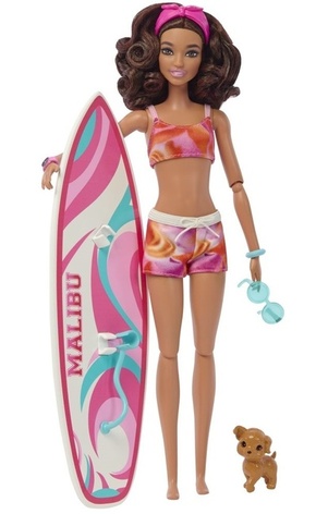 Mattel Barbie Surfer z dodatki