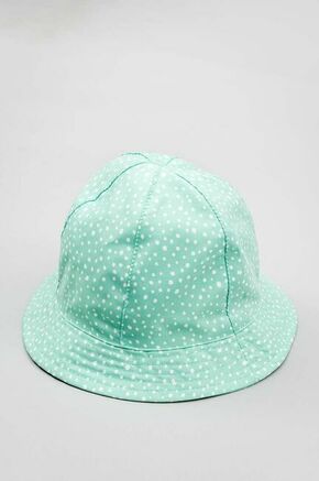 Otroški klobuk zippy zelena barva - zelena. Otroške klobuk iz kolekcije zippy. Model z ozkim robom