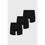 Boksarice Abercrombie &amp; Fitch 3-pack moški, črna barva - črna. Boksarice iz kolekcije Abercrombie &amp; Fitch. Model izdelan iz gladke, elastične pletenine. V kompletu so trije pari.