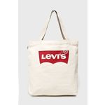 Levi's torbica - bež. Velika torbica iz kolekcije Levi's. brez zapenjanja model izdelan iz tekstilnega materiala.