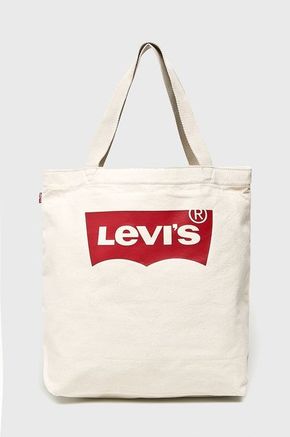 Levi's torbica - bež. Velika torbica iz kolekcije Levi's. brez zapenjanja model izdelan iz tekstilnega materiala.