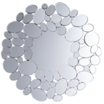 Beliani Stensko ogledalo srebrno ø70 cm LIMOGES