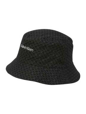 Dvostranski bombažen klobuk Calvin Klein črna barva - črna. Klobuk iz kolekcije Calvin Klein. Model z ozkim robom