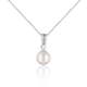 JwL Luxury Pearls Elegantna ogrlica z morskim biserom in kristali JL0658 (verižica, obesek) srebro 925/1000