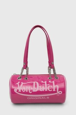 Torbica Von Dutch roza barva - roza. Majhna torbica iz kolekcije Von Dutch. Model na zapenjanje