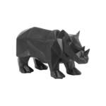 Mat črn kipec PT LIVING Origami Rhino