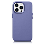 iCARER case leather cover, torbica iz pravega usnja za iphone 14 pro max, svetlo vijolična (wmi14220708-lp) (združljivo z magsafe)