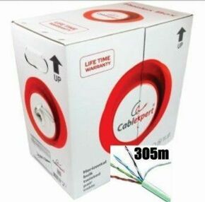 CABLEXPERT UTP kabel CAT.5e siv CCA 305m