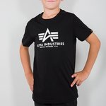 ALPHA INDUSTRIES Majica črna / bela