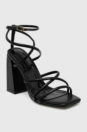 Sandali Answear Lab črna barva - črna. Sandali iz kolekcije Answear Lab. Model izdelan iz ekološkega usnja. Izrazit model za posebne priložnosti.