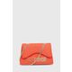 Torbica Just Cavalli oranžna barva - oranžna. Majhna torbica iz kolekcije Just Cavalli. Model na zapenjanje, izdelan iz ekološkega usnja.