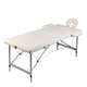 vidaXL Sklopivi masažni stol s aluminijskim okvirom, 2 zone, bež