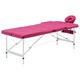 vidaXL Zložljiva masažna miza 3-conska aluminij roza