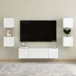 Greatstore Komplet TV omaric 6-delni bela iverna plošča
