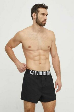 Boksarice Calvin Klein Underwear 2-pack moški - modra. Boksarice iz kolekcije Calvin Klein Underwear. Model izdelan iz gladke