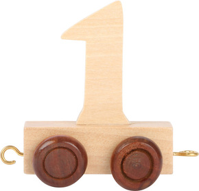 Vagon lesenega tira - naravno število - številka 1