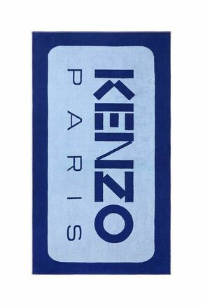 Brisača za plažo Kenzo Klabel 90 x 160 cm - modra. Brisača za na plažo iz kolekcije Kenzo. Model izdelan iz tekstilnega materiala.